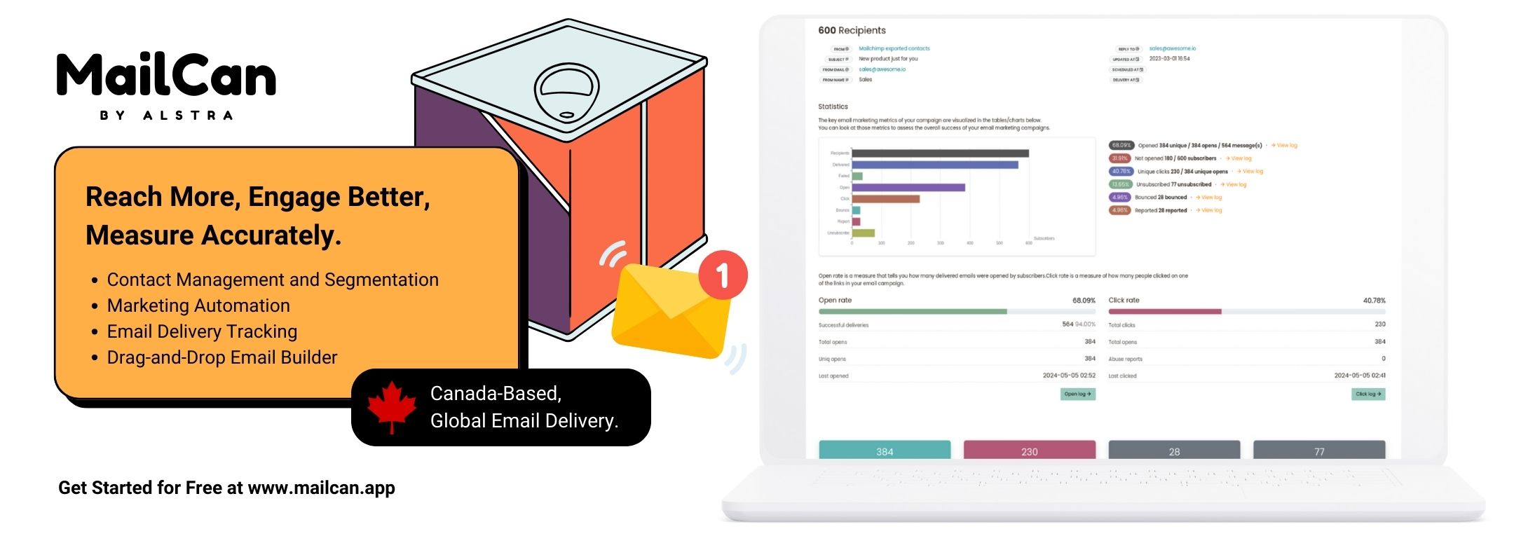 Mailcan.App Canada Email Marketing Software