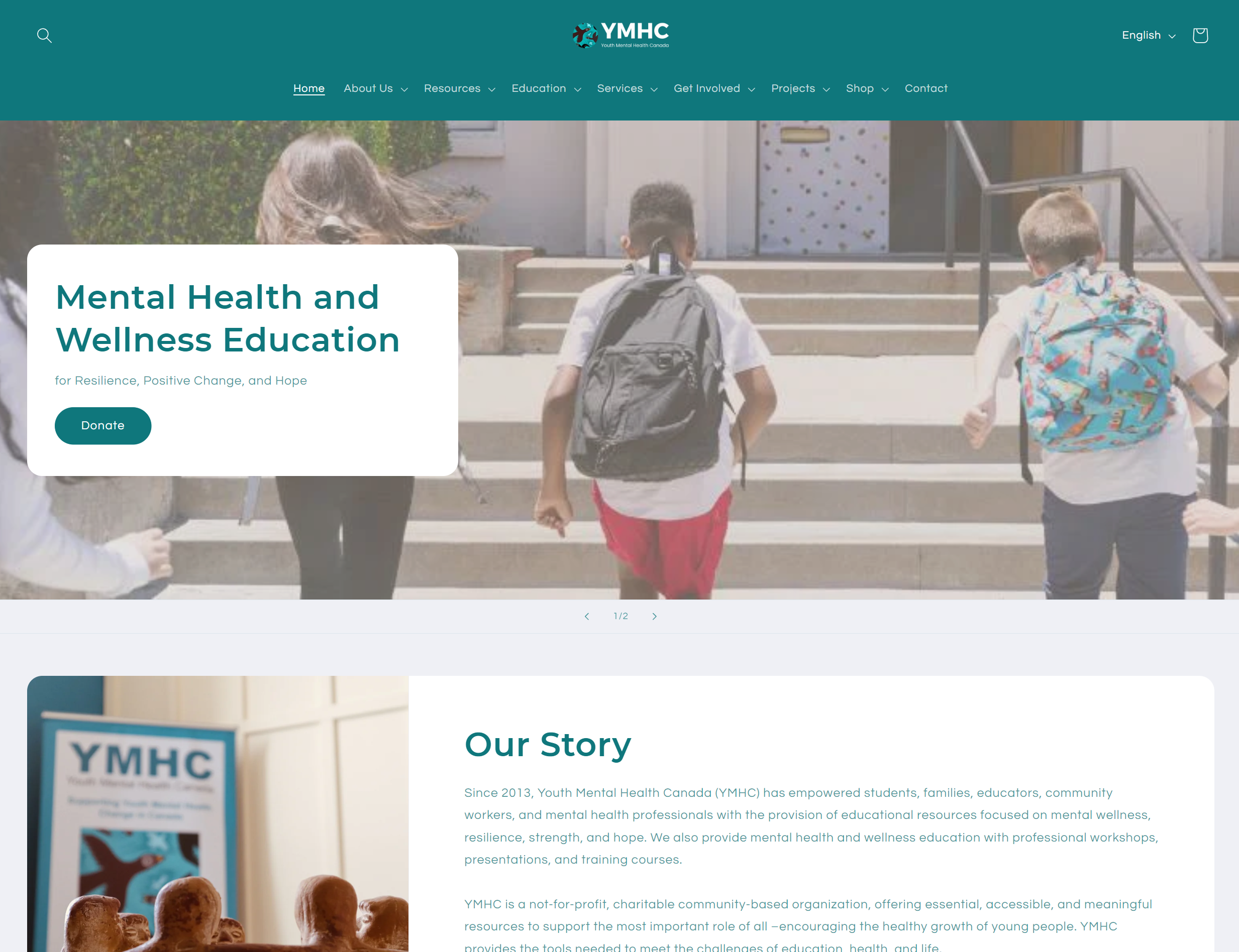 儿童厌学公益研究网站 Research Project Website Youth Mental Health Canada
